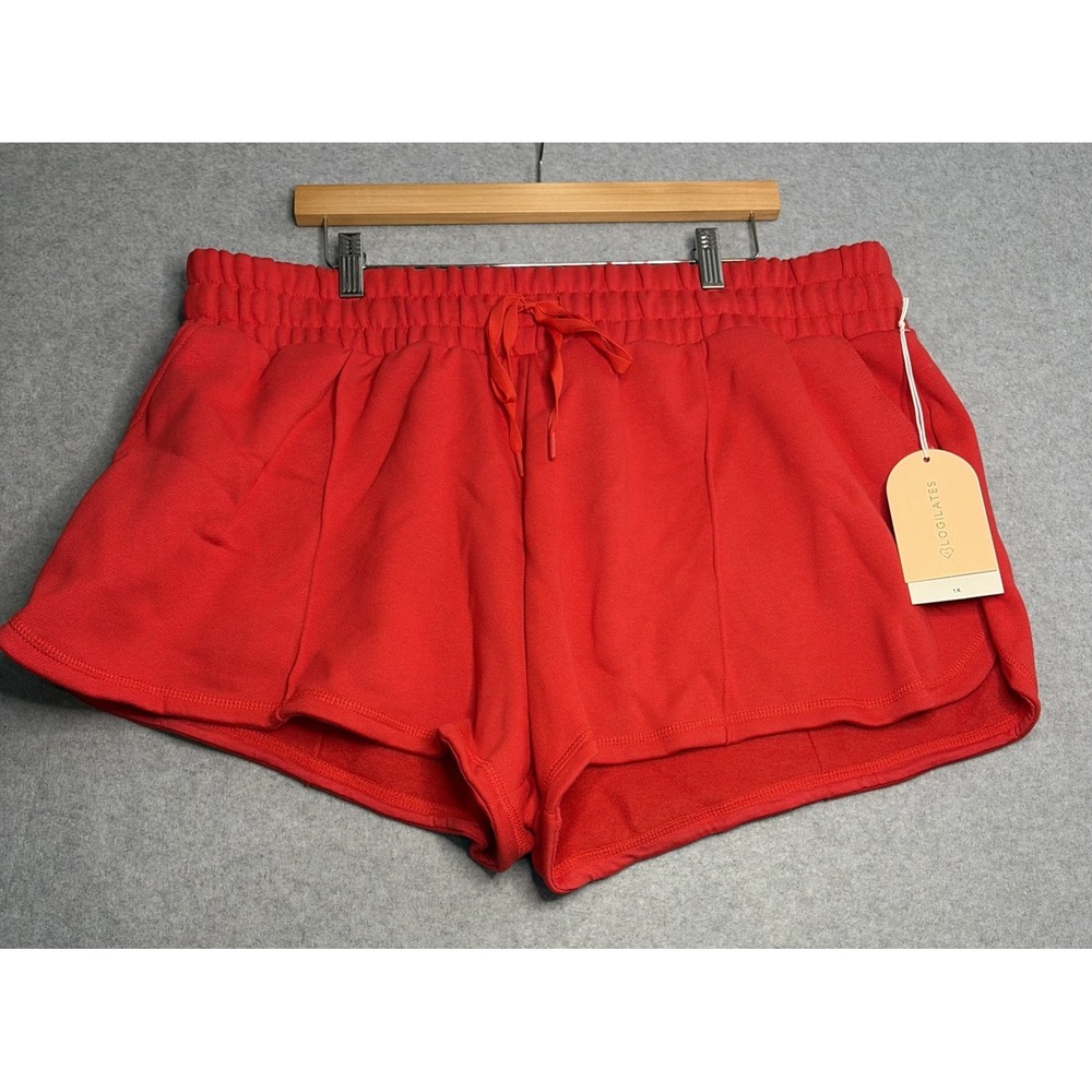 Blogilates Marshmallow Dolphin Shorts in Red - 1X